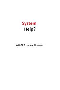System Help?